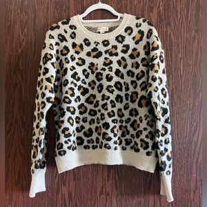 knox rose (target) leapord print sweater, size medium